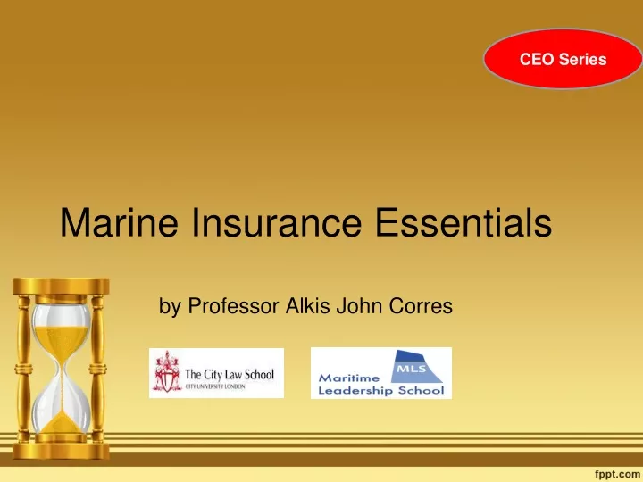 marine insurance essentials by professor alkis john corres