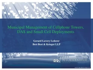 Municipal Management of Cellphone Towers, DAS and Small Cell Deployments