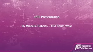 afPE Presentation