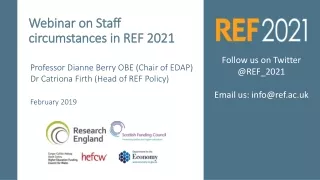 Webinar on Staff circumstances in REF 2021