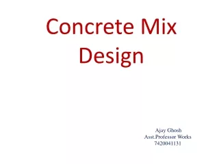 Concrete Mix Design