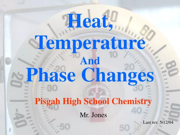 heat temperature and phase changes