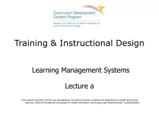 Training &amp; Instructional Design