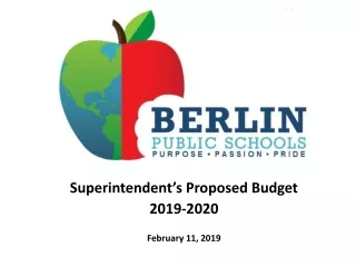 Superintendent’s Proposed Budget 2019-2020 February 11, 2019