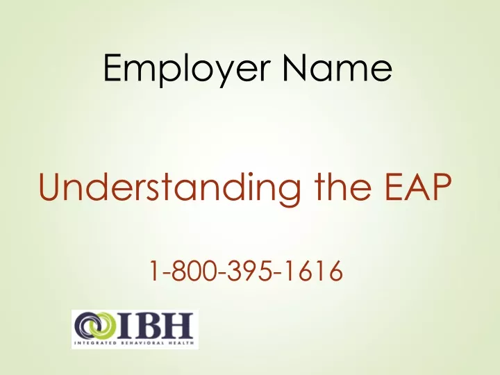 understanding the eap 1 800 395 1616