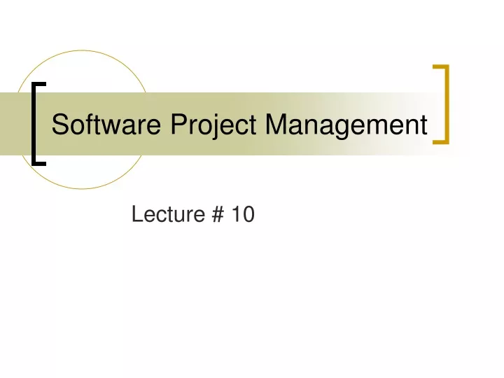 software project management