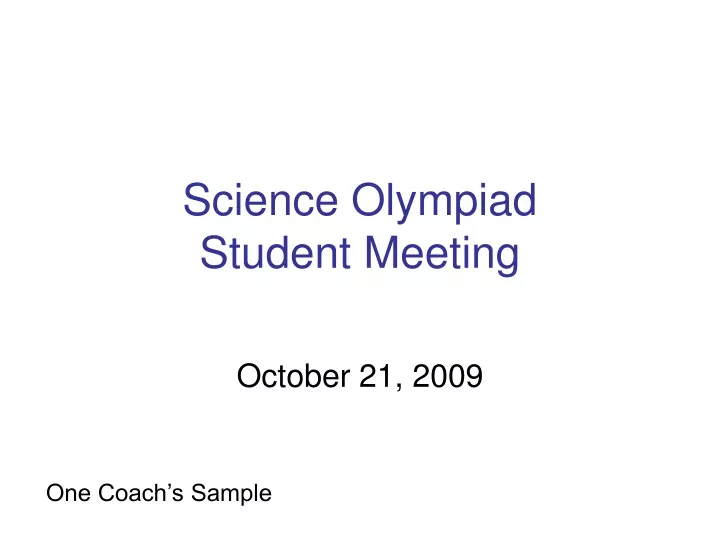 science olympiad student meeting