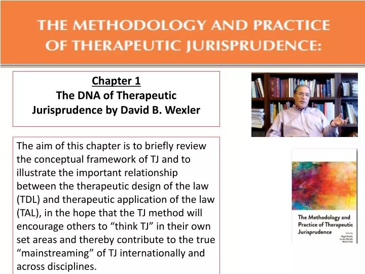 chapter 1 the dna of therapeutic jurisprudence