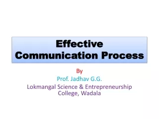 Effective Communication Process