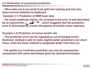4.3 Verification of successful prediction
