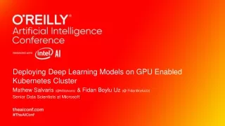 Deploying Deep Learning Models on GPU Enabled Kubernetes Cluster