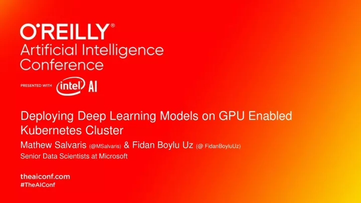deploying deep learning models on gpu enabled