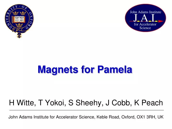 magnets for pamela