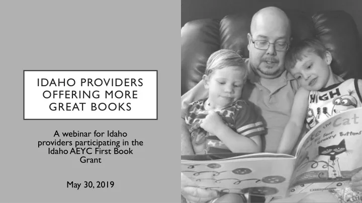 idaho providers offering more great books