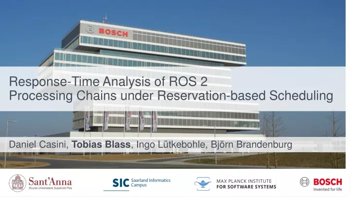 response time analysis of ros 2 processing c hains under reservation based s cheduling