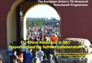 The European Union’s 7th Research Framework Programme: EU-China Relations in S&amp;T