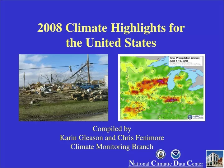 2008 climate highlights for the united states