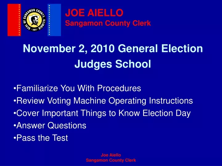 joe aiello sangamon county clerk