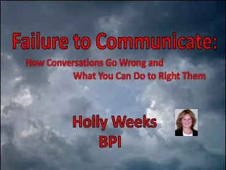 Failure to Communicate: