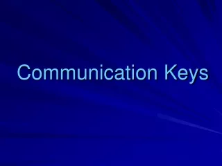Communication Keys