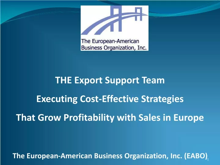 the export support team executing cost effective