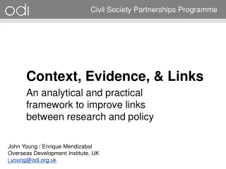 Context, Evidence, &amp; Links