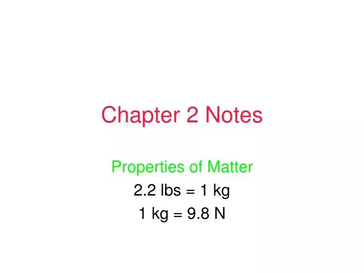 chapter 2 notes