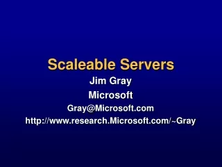 Scaleable Servers