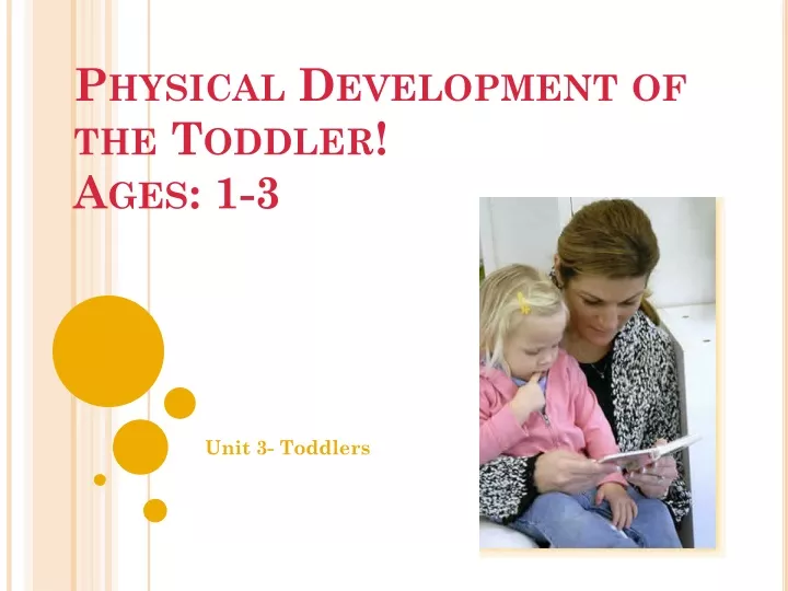 physical development of the toddler ages 1 3