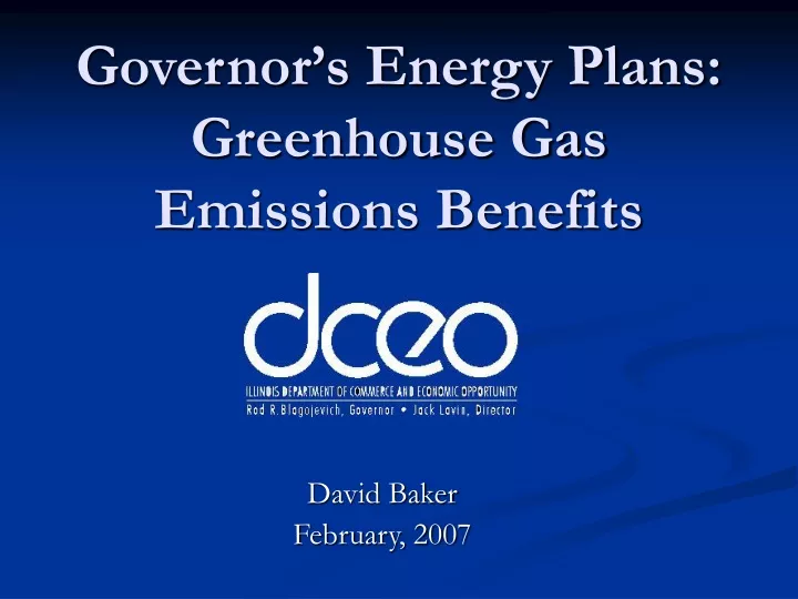 governor s energy plans greenhouse gas emissions benefits
