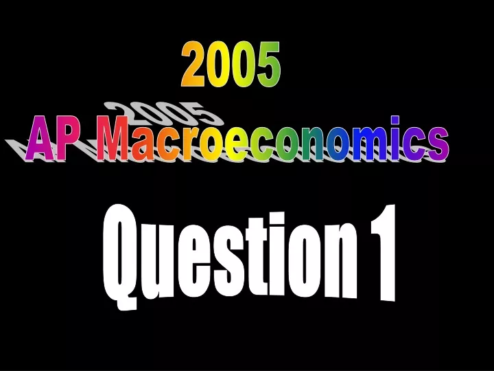 2005 ap macroeconomics