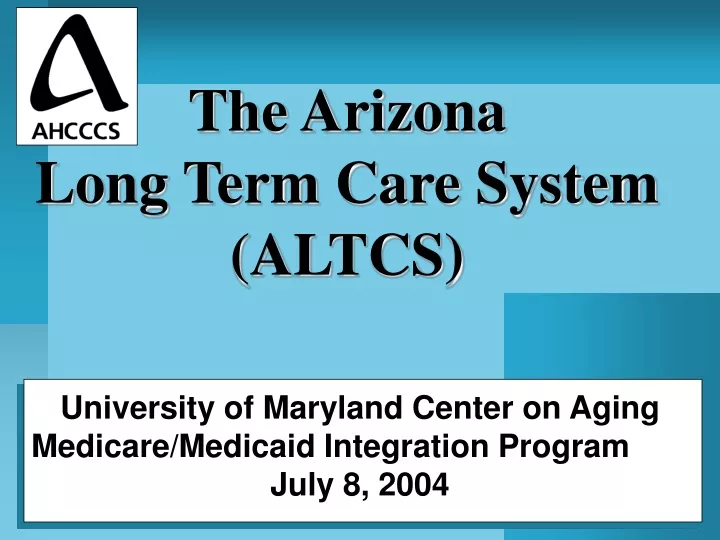 the arizona long term care system altcs