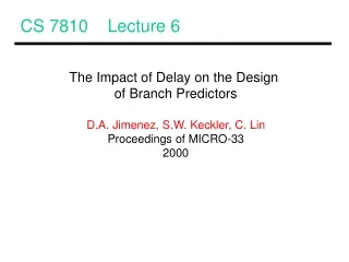 CS 7810    Lecture 6
