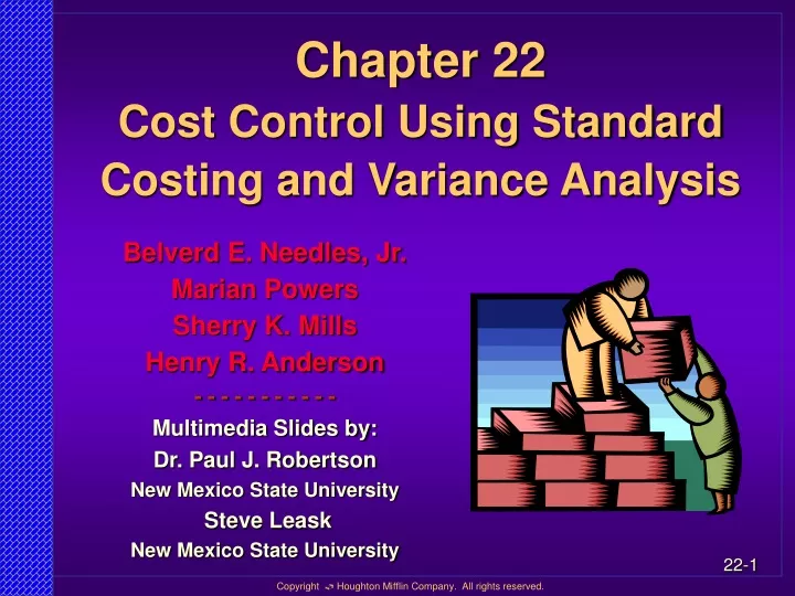 chapter 22 cost control using standard costing and variance analysis
