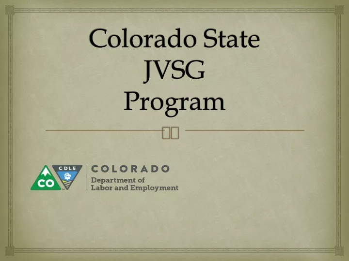 colorado state jvsg program