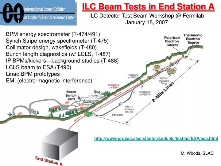 ilc beam tests in end station a