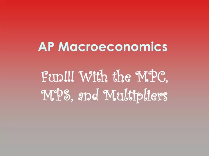 ap macroeconomics