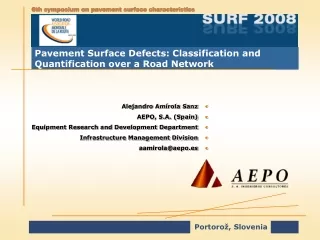 Pavement Surface Defects: Classification and Quantification over a Road Network