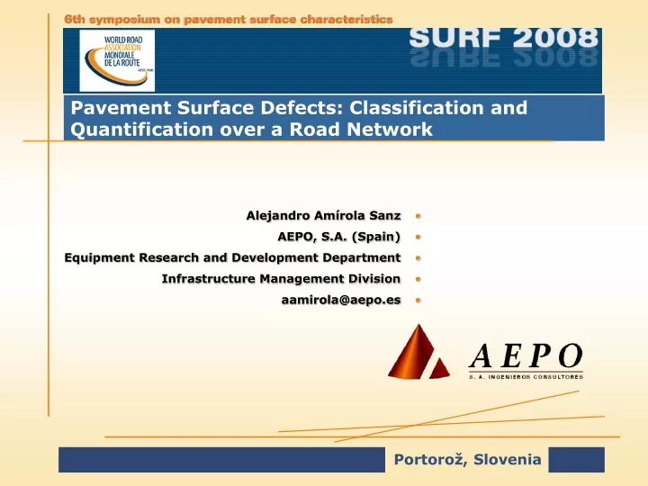 pavement surface defects classification and quantification over a road network