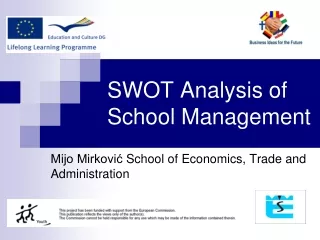 SWOT  A nalysis of  S chool  M anagement