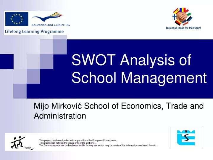 swot a nalysis of s chool m anagement