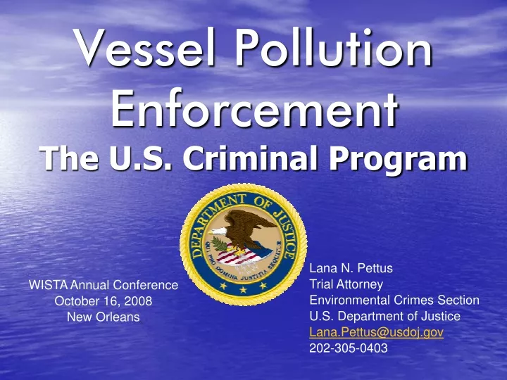 vessel pollution enforcement