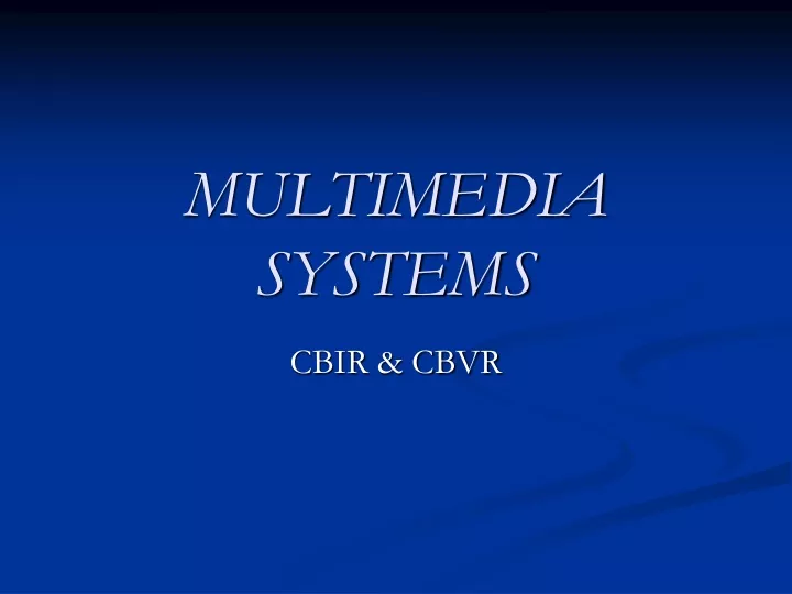 multimedia systems