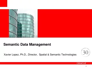Semantic Data Management