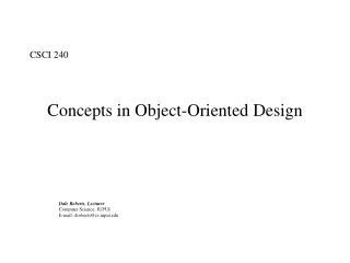 Concepts in Object-Oriented Design