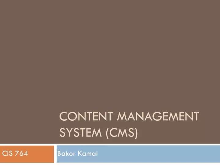 content management system cms