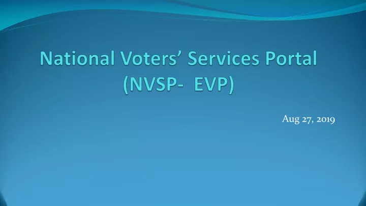 national voters services portal nvsp evp