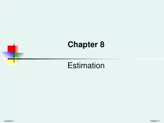 Chapter 8 Estimation
