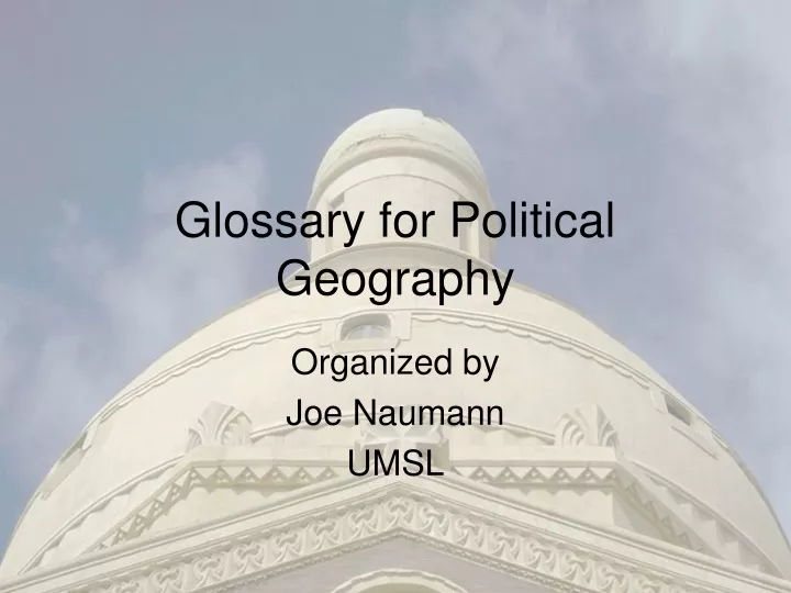 glossary for political geography