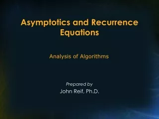 Asymptotics and Recurrence Equations